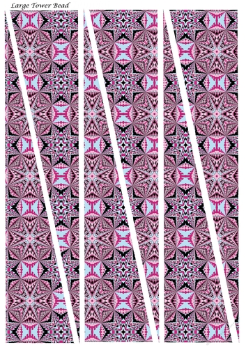 Large Tower Paper Beads Template Design #67