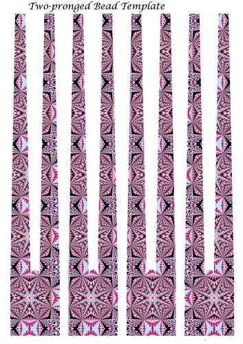 Double Barrel Paper Beads Template Design #67