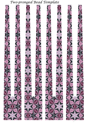 Double Barrel Paper Beads Template Design #68