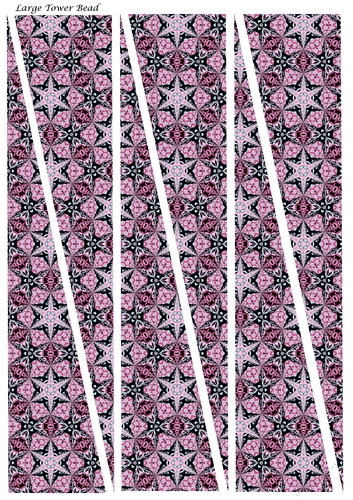 Large Tower Paper Beads Template Design #68
