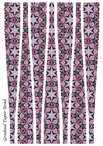 Large Gradual Taper Barrel Paper Beads Template Design #68