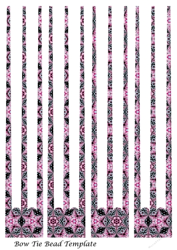 Bow Tie Three Prong Paper Beads Template Design #69