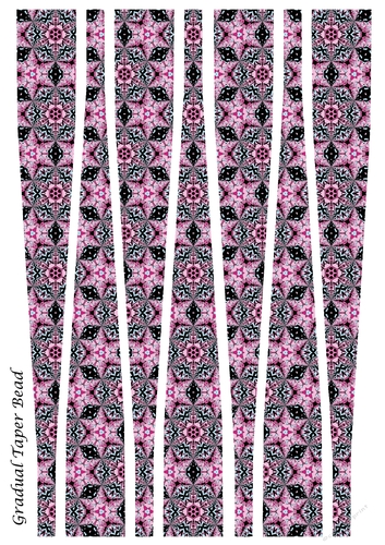 Large Gradual Taper Barrel Paper Beads Template Design #69