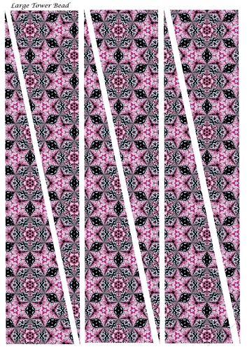 Large Tower Paper Beads Template Design #69