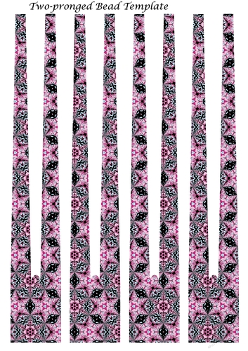 Double Barrel Paper Beads Template Design #69