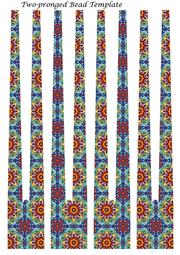 Double Barrel Paper Beads Template Design #70