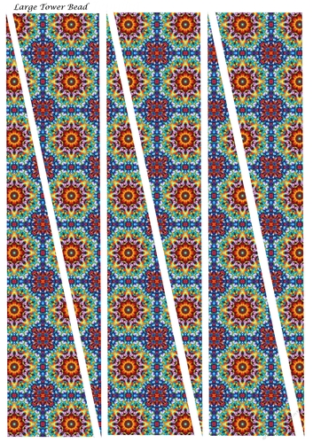 Large Tower Paper Beads Template Design #70