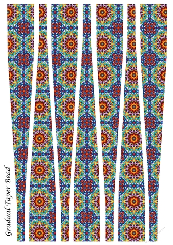 Large Gradual Taper Barrel Paper Beads Template Design #70