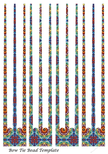 Bow Tie Three Prong Paper Beads Template Design #70