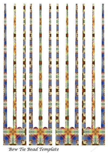 Bow Tie Three Prong Paper Beads Template Design #71