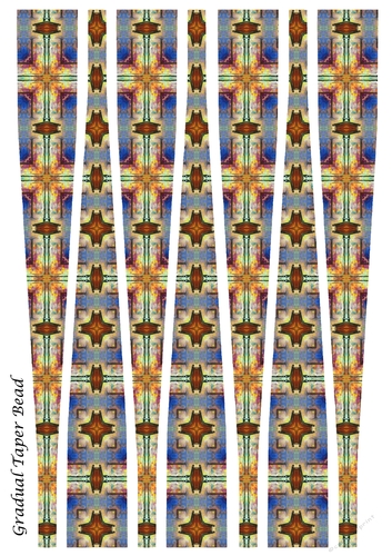 Large Gradual Taper Barrel Paper Beads Template Design #71