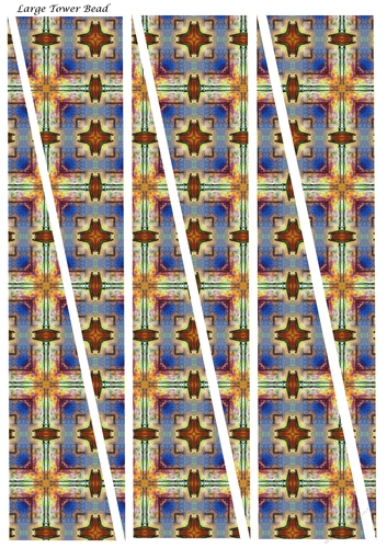 Large Tower Paper Beads Template Design #71