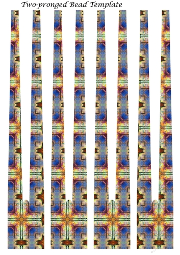 Double Barrel Paper Beads Template Design #71