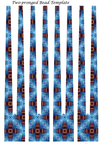 Double Barrel Paper Beads Template Design #72