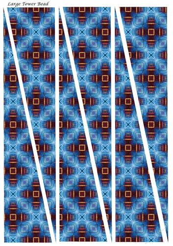 Large Tower Paper Beads Template Design #72