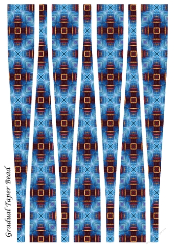 Large Gradual Taper Barrel Paper Beads Template Design #72