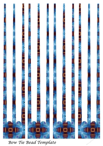 Bow Tie Three Prong Paper Beads Template Design #72