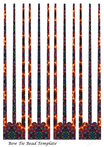 Bow Tie Three Prong Paper Beads Template Design #73