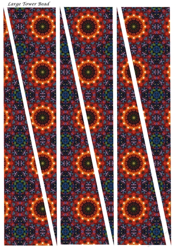 Large Tower Paper Beads Template Design #73