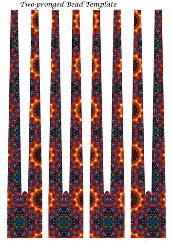 Double Barrel Paper Beads Template Design #73