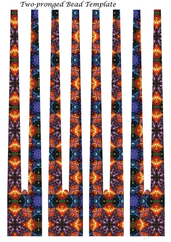 Double Barrel Paper Beads Template Design #74