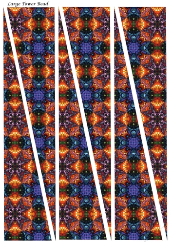 Large Tower Paper Beads Template Design #74