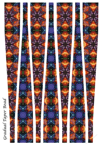Large Gradual Taper Barrel Paper Beads Template Design #74