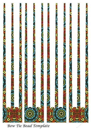 Bow Tie Three Prong Paper Beads Template Design #75