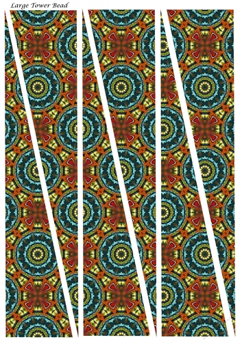 Large Tower Paper Beads Template Design #75