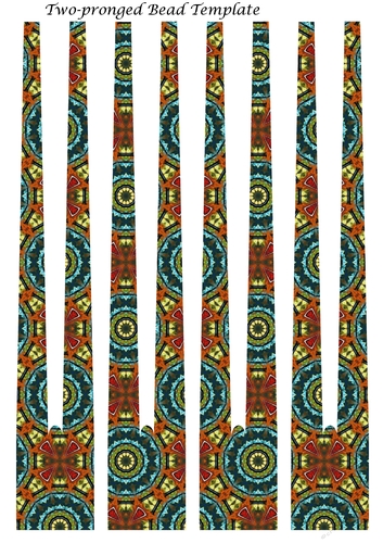 Double Barrel Paper Beads Template Design #75