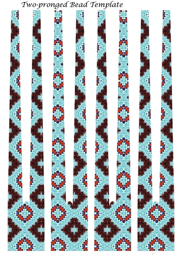 Double Barrel Paper Beads Template Design #76