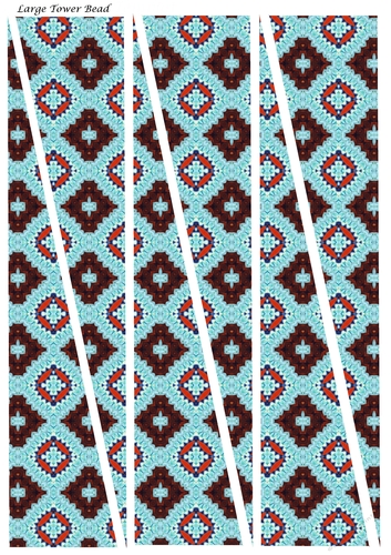 Large Tower Paper Beads Template Design #76