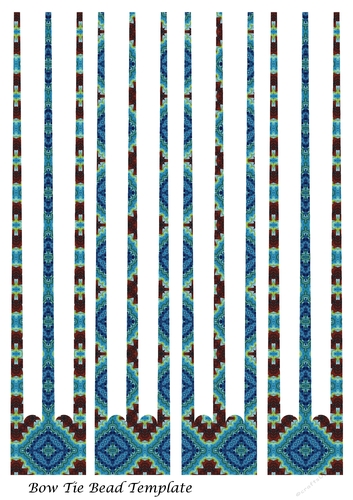 Bow Tie Three Prong Paper Beads Template Design #77