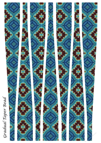 Large Gradual Taper Barrel Paper Beads Template Design #77