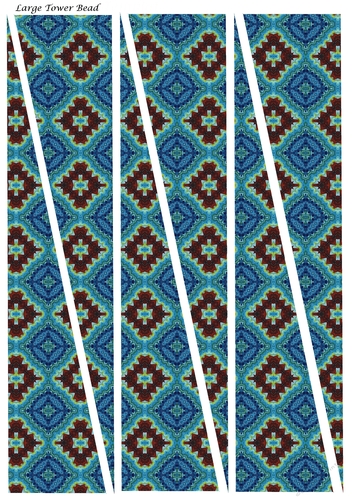 Large Tower Paper Beads Template Design #77
