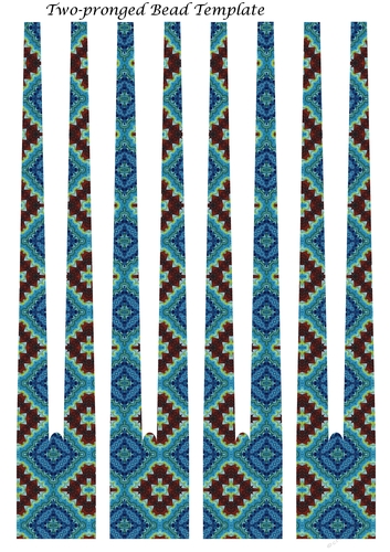 Double Barrel Paper Beads Template Design #77
