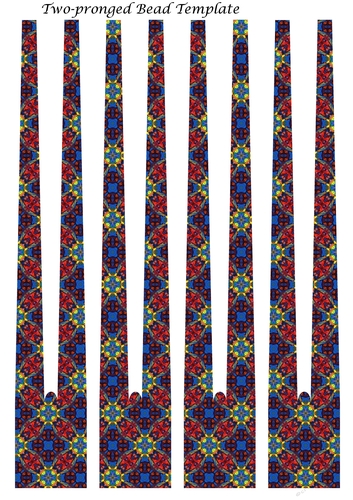 Double Barrel Paper Beads Template Design #78