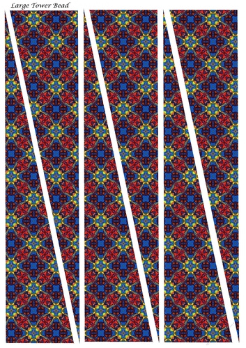 Large Tower Paper Beads Template Design #78