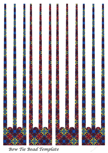 Bow Tie Three Prong Paper Beads Template Design #78