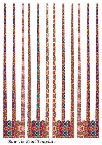 Bow Tie Three Prong Paper Beads Template Design #79