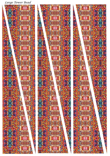 Large Tower Paper Beads Template Design #79