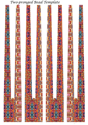 Double Barrel Paper Beads Template Design #79