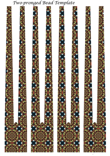 Double Barrel Paper Beads Template Design #80