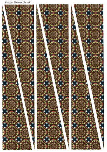 Large Tower Paper Beads Template Design #80