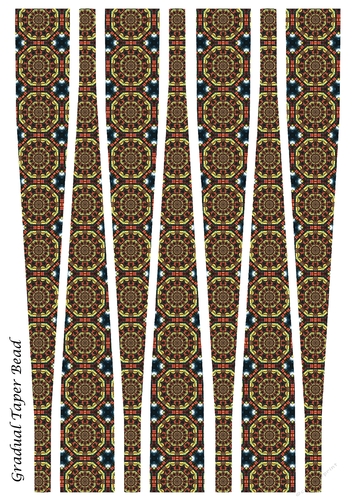 Large Gradual Taper Barrel Paper Beads Template Design #80