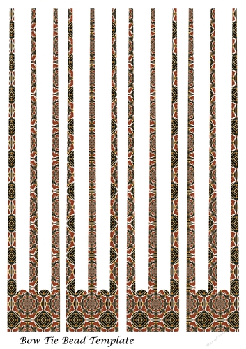 Bow Tie Three Prong Paper Beads Template Design #81