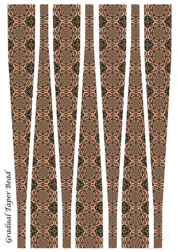 Large Gradual Taper Barrel Paper Beads Template Design #81