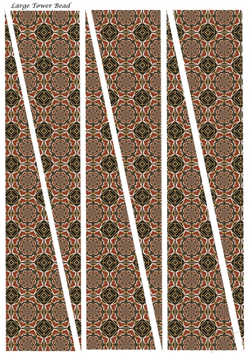 Large Tower Paper Beads Template Design #81
