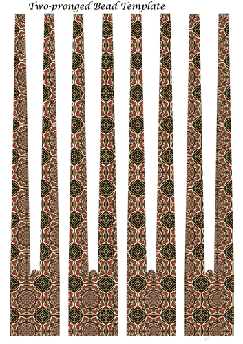 Double Barrel Paper Beads Template Design #81
