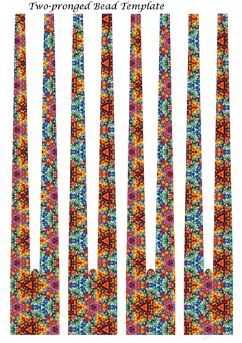 Double Barrel Paper Beads Template Design #82
